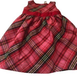 Gap Girls New  Red Plaid Dress 18 - 24 mos